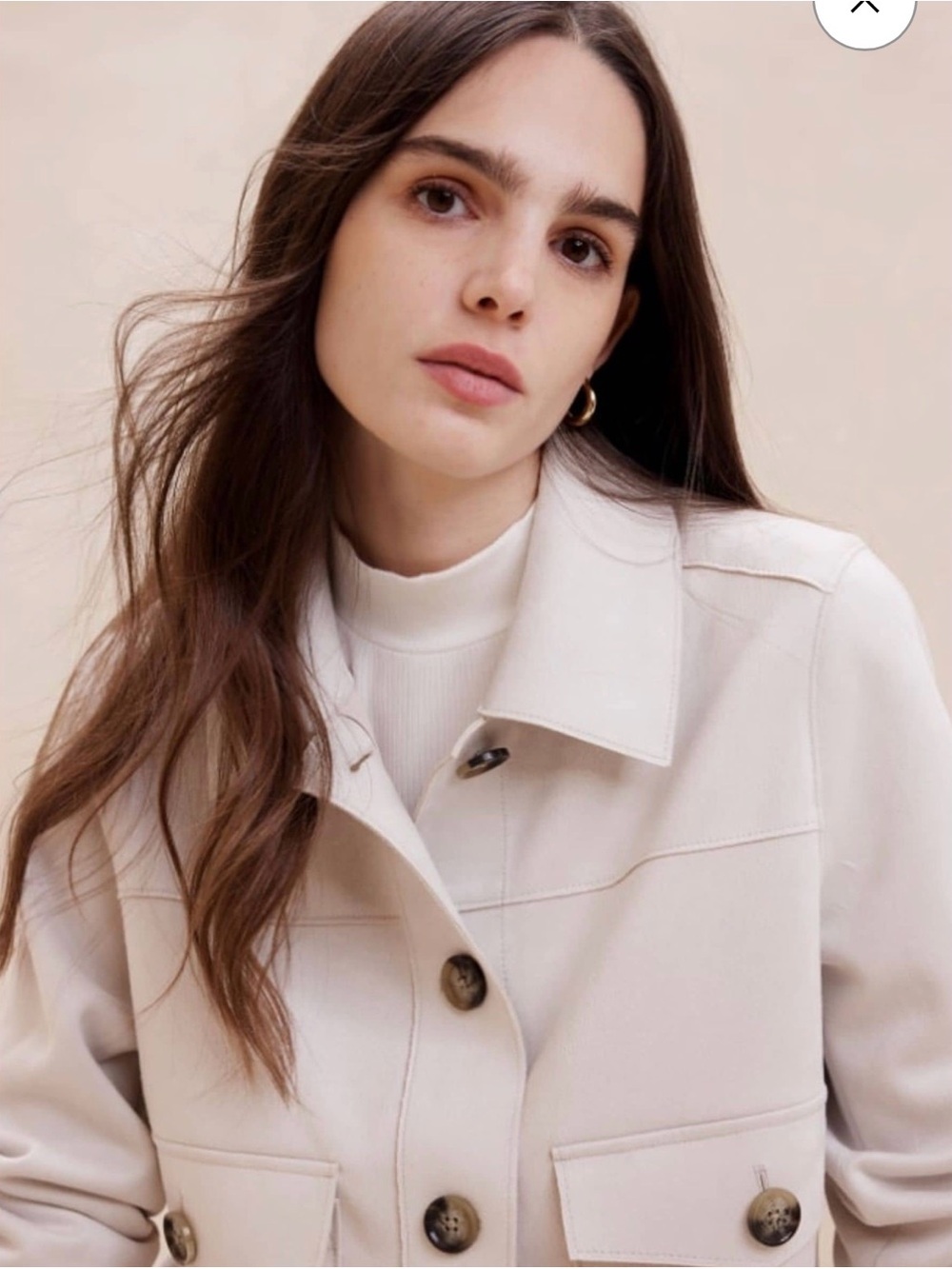 Banana Republic Vegan Suede Short Jacket S Petite Selenite
